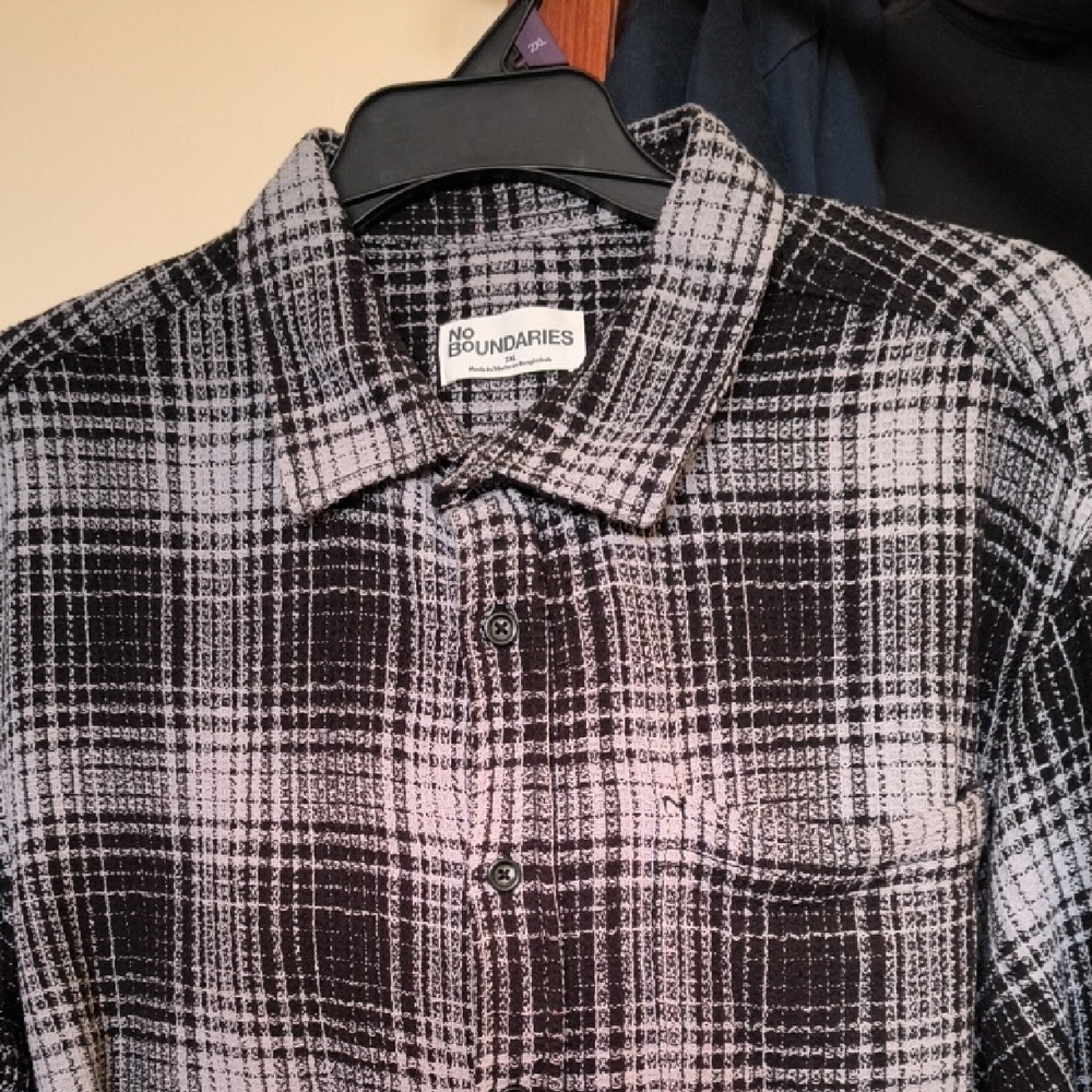 No Boundaries Monochrome Plaid Men's Shirt